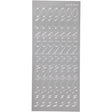 Stickers 10x23cm Sheet - Silver Numbers