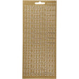 Stickers 10x23cm Sheet - Gold Numbers
