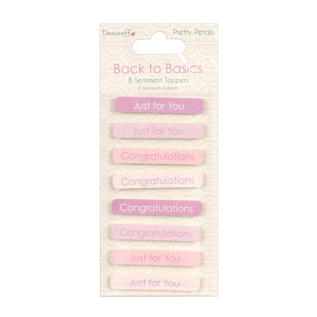 Dovecraft B2B Pretty Petals Sentiment Toppers