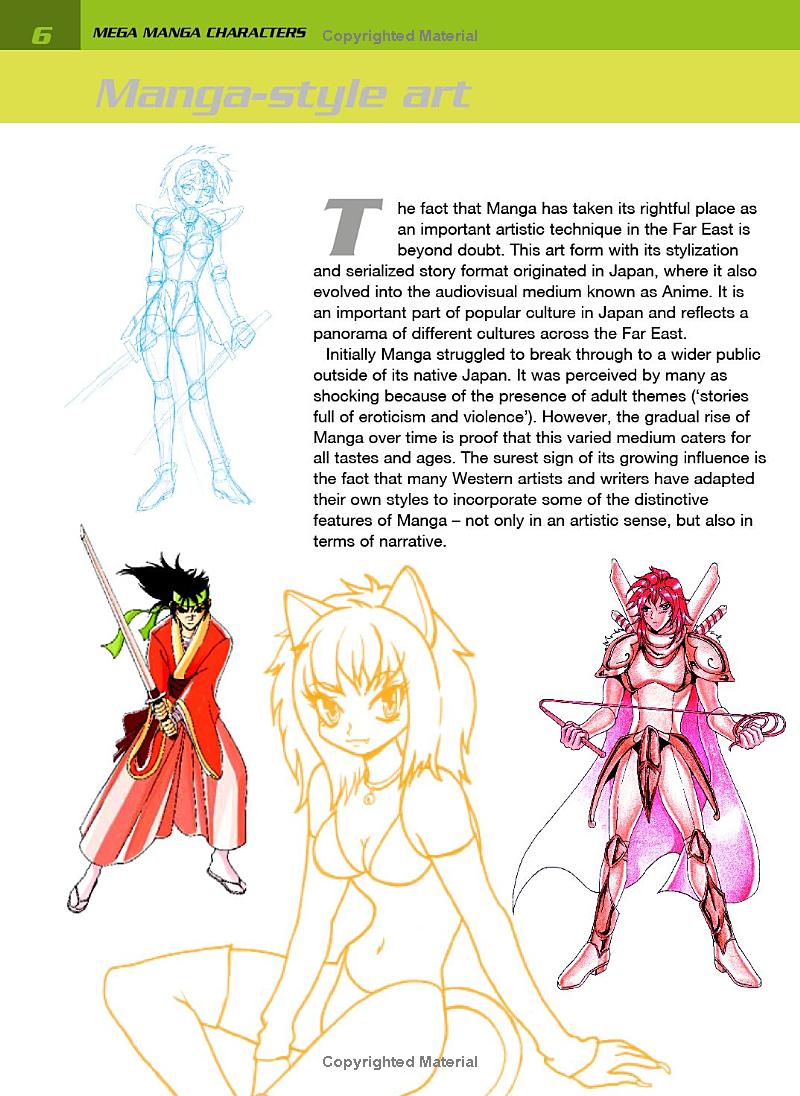 Mega Manga Characters Book