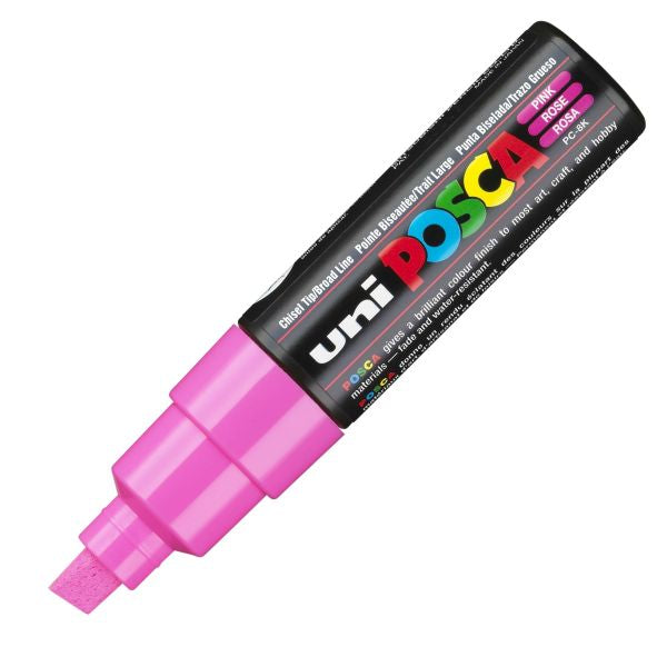 uni Posca PC-8K Broad Chisel Tip Paint Marker Pink