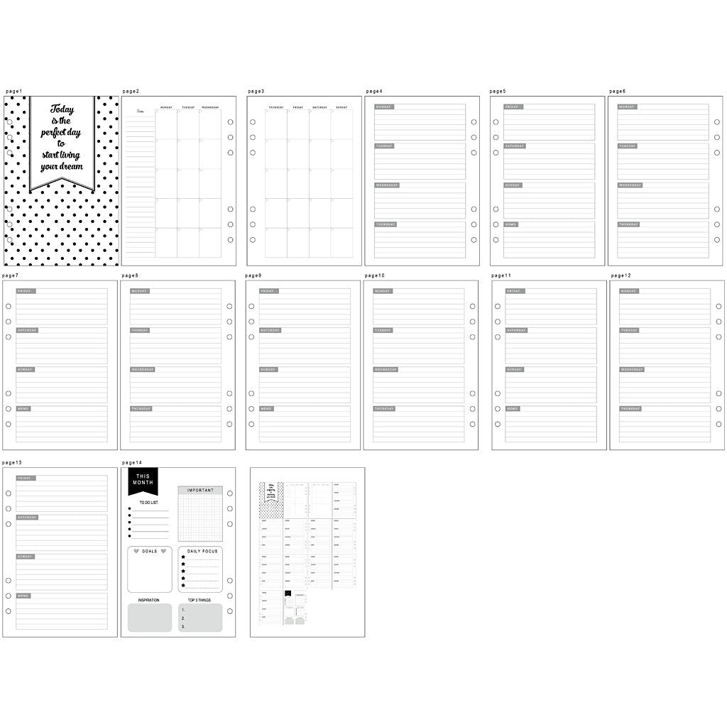 Calender pages