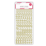 Love To Craft Number Stickers - Gold (133 Pack)