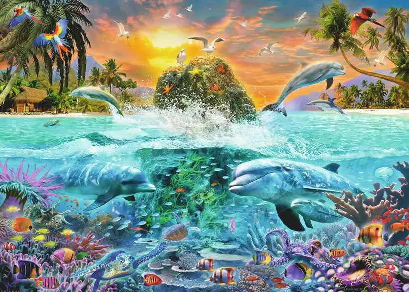 Underwater Island 1000 Jigsaw Pieces Puzzle