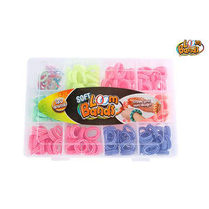 Soft Loom Bands 180 Bandages & 15 Clips