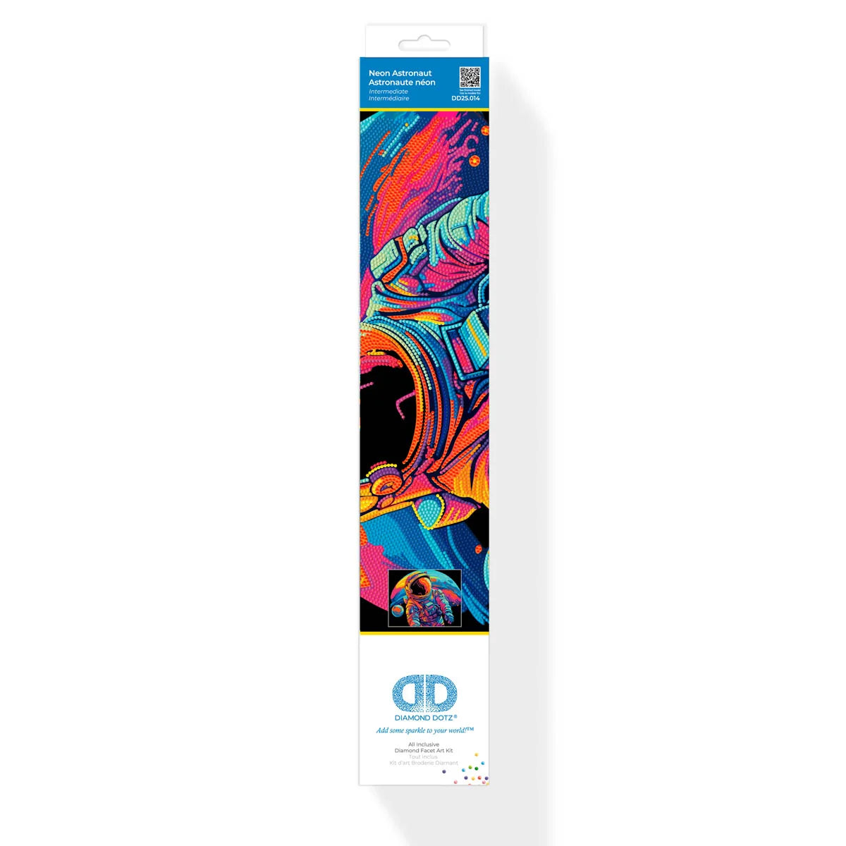 Diamond Dotz Flock Canvas 35x46cm Kit - Neon Astronaut