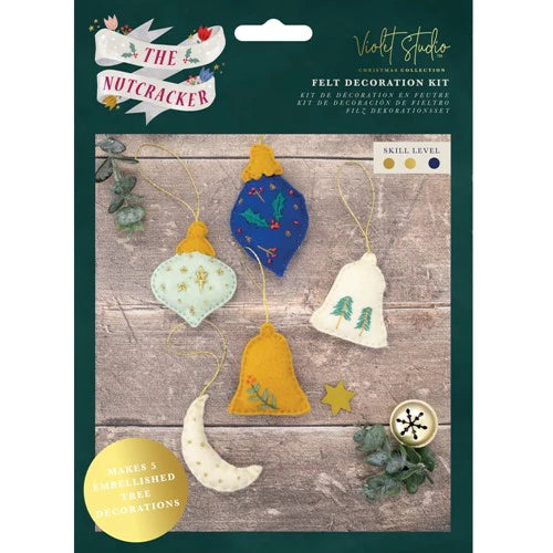 Mini Felt Tree Decorations - 4pk - The Nutcracker