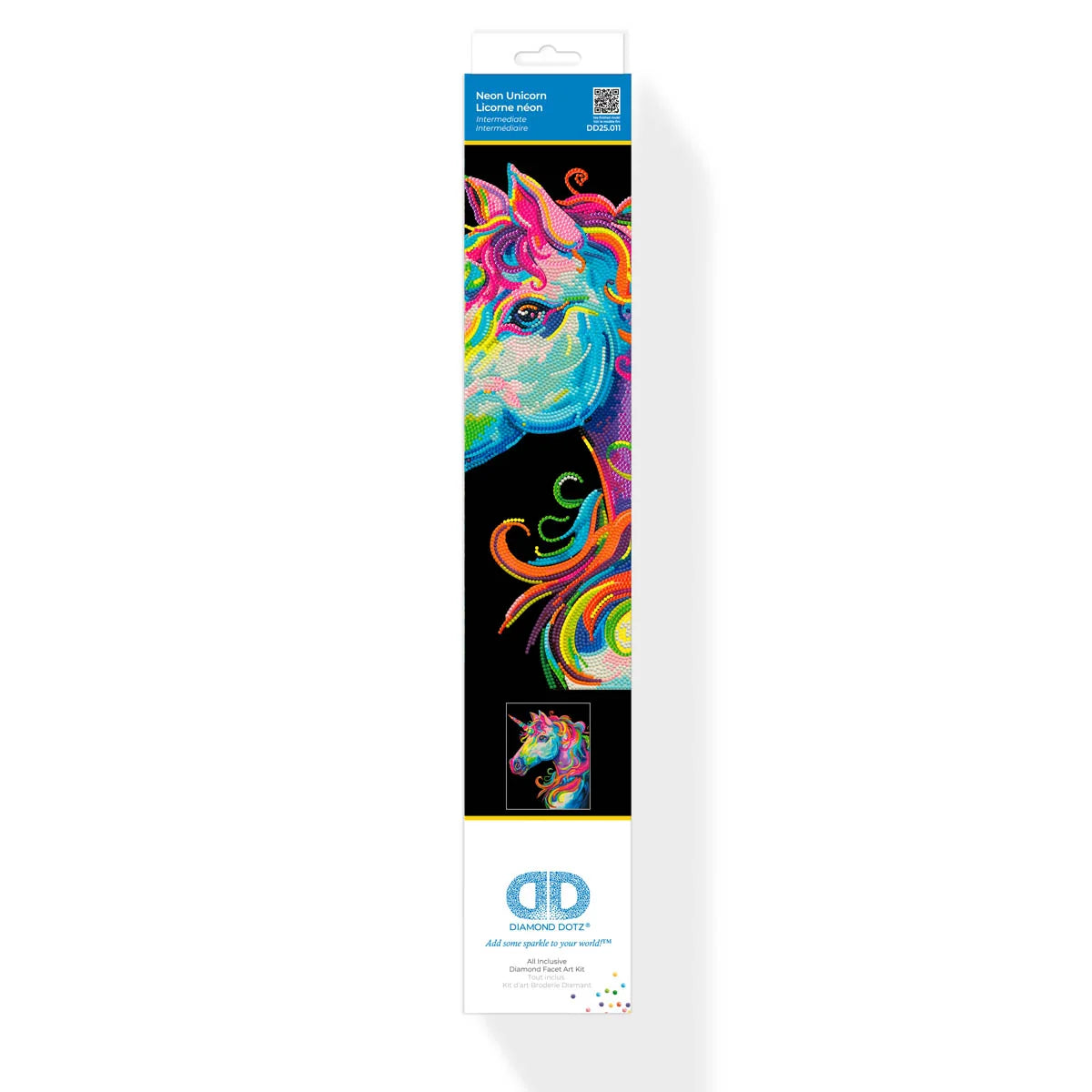Diamond Dotz Flock Canvas 35x46cm Kit - Neon Unicorn