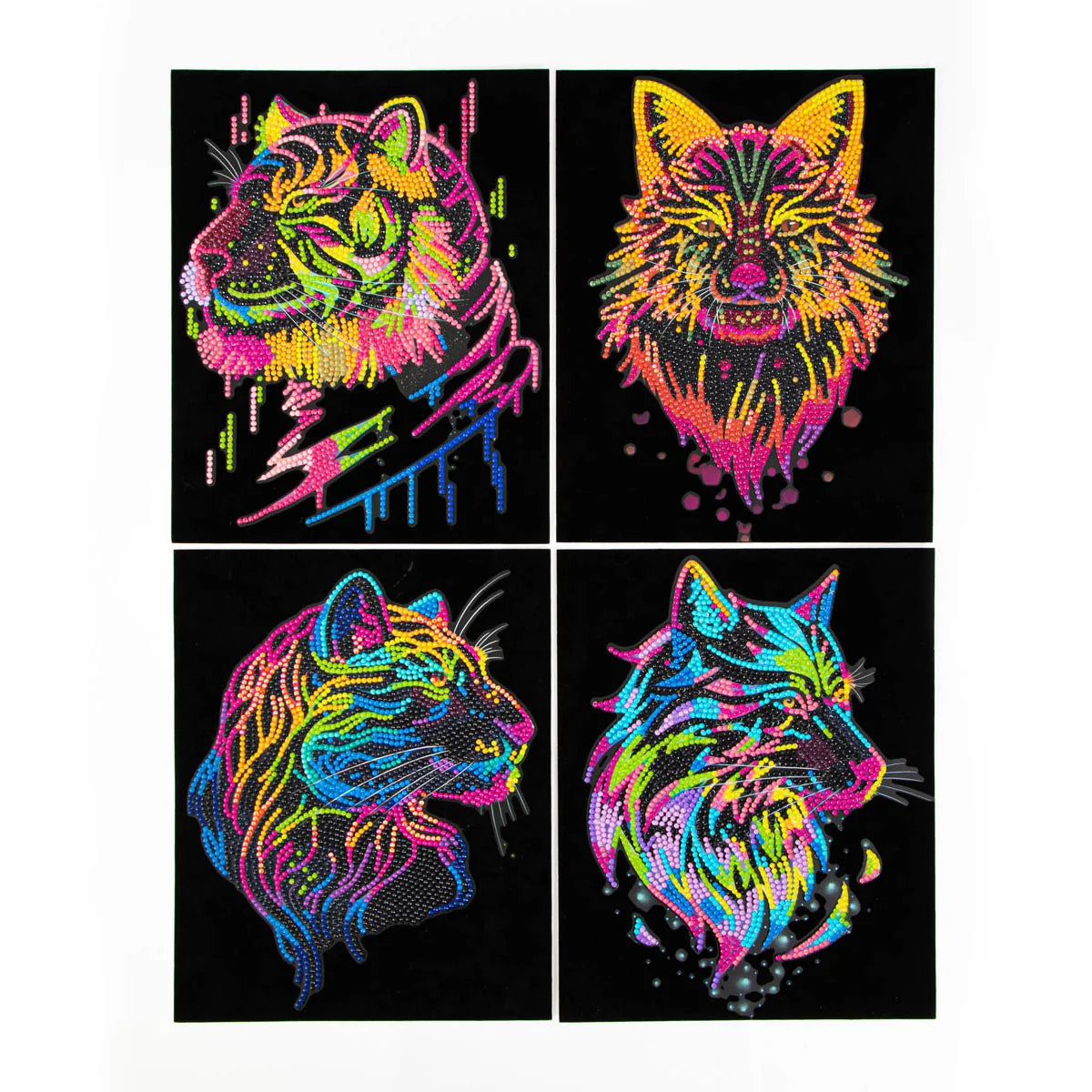 Diamond Dotz Dotzies Flock 20x25cm - Neon Wild (4 Pack)