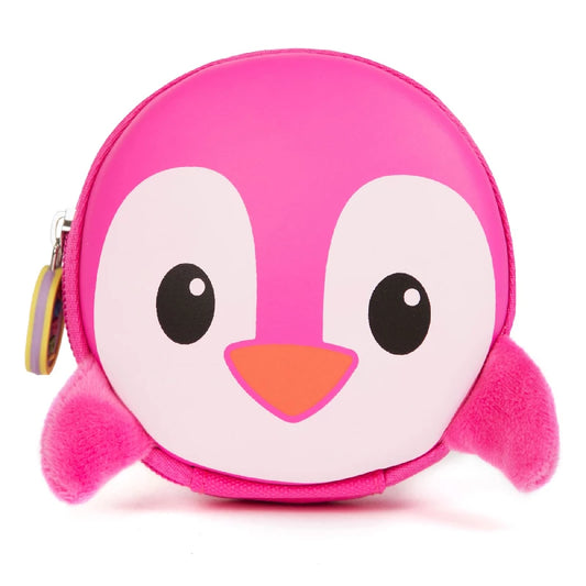 Boppi Tiny Trekker Keyring Pouch Coin Purse - Pink Penguin