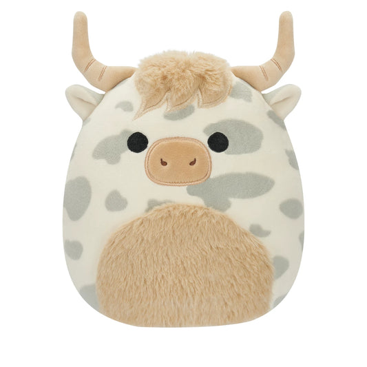 Squishmallow 7.5 Inch Borsa Grey Spotted Highland Cow