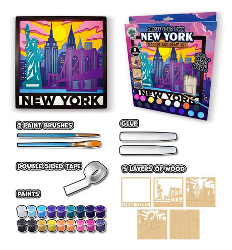 Splat Planet Wood Art Kit - New York