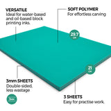 Zieler A4 Soft Cut Lino Printing Bloc Sheets (Pack of 3)