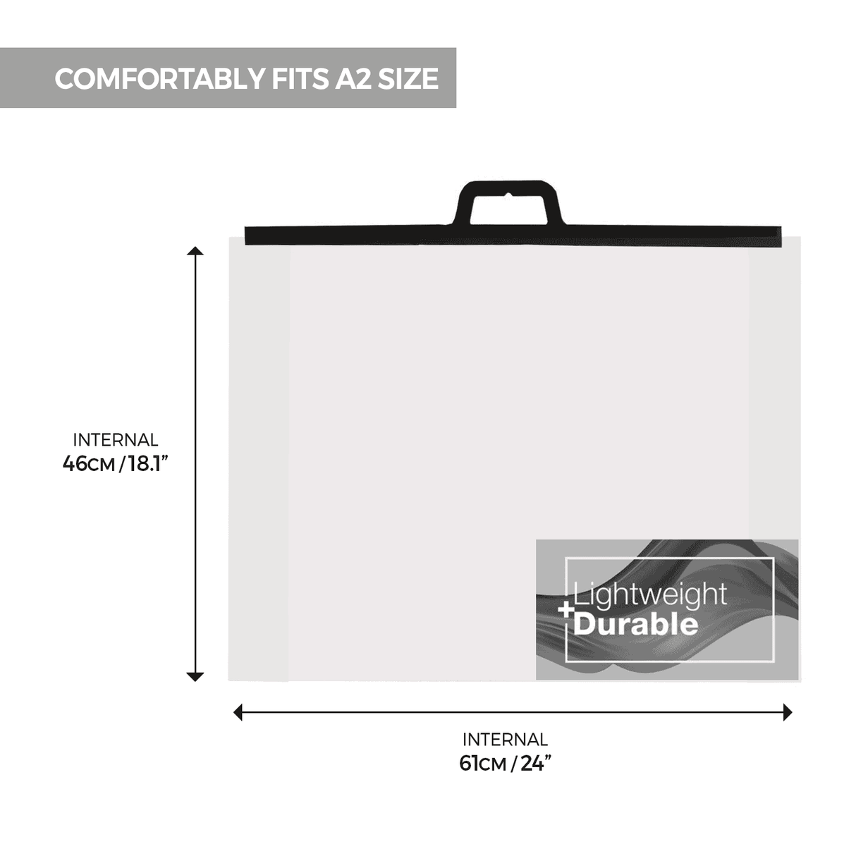 Zieler A2 Clear Art Project Carry Bag