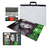 Zieler Drawing & Sketching Set in a Clear A3 Case (26 Pieces)