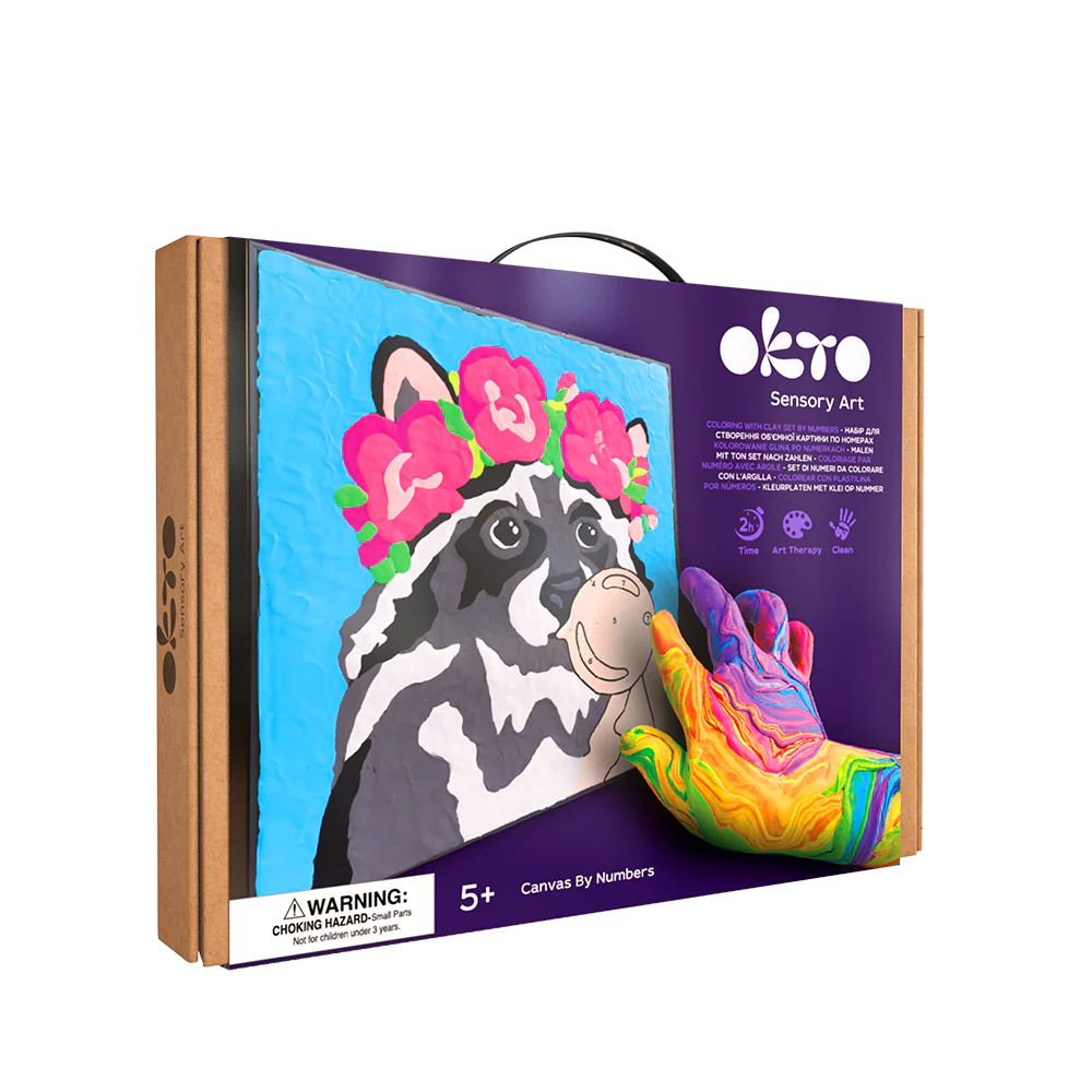 OKTO Raccoon Colouring with Clay Set