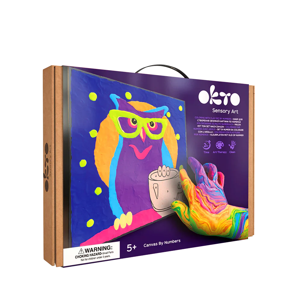 OKTO Owl Colouring with Clay Set
