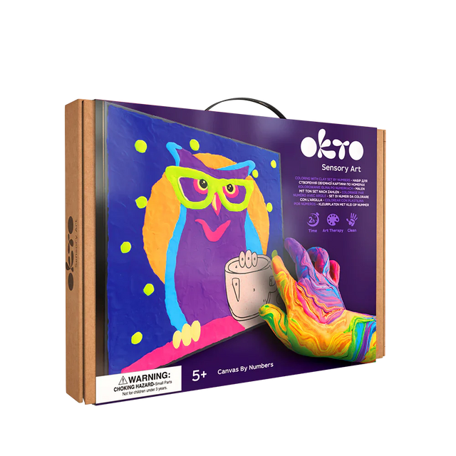 OKTO Owl Colouring with Clay Set