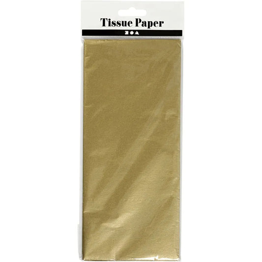 Tissue Paper, sheet 50x70 cm, 14 g, 6 sheets, gold
