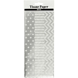 Tissue Paper 50x70 cm 17g - Silver Pattern (6 sheets)