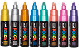 Posca PC-8K Marker Wallet Of 8 Metallic Colours