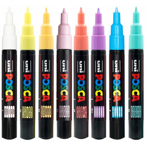 Posca PC-1M Wallet Of 8 Pastel Colours Extra Fine