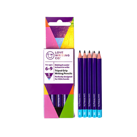 Tripod Grip 5 Writing Pencils | For Ages 6-9