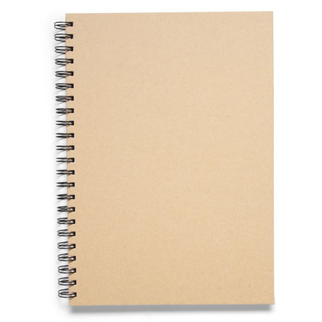 Elements A3 Wire-O Sketchbook Black Paper - Kraft