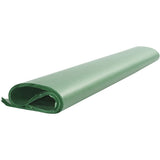 Roll of green paper on a white background