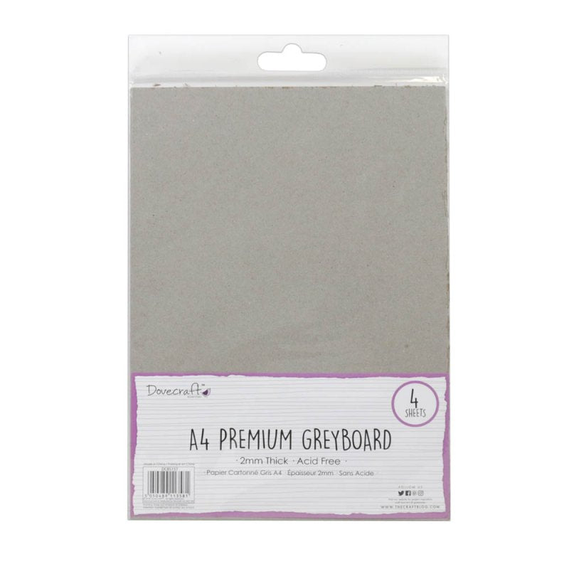 Dovecraft A4 Premium Greyboard (4 Sheets)