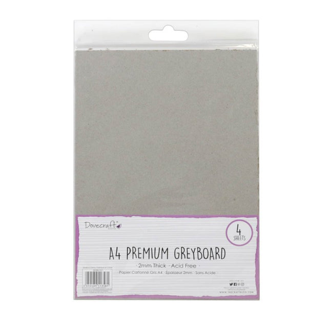 Dovecraft A4 Premium Greyboard (4 Sheets)