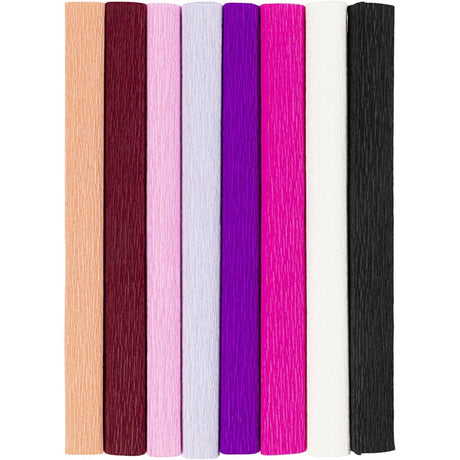 Crepe Paper 25x60cm - Purple/Pink Harmony (8 Sheets)