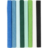 Crepe Paper 25x60cm - Blue/Green (8 Sheets)