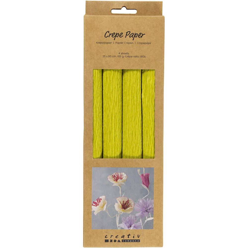 Crepe Paper 25x60cm - Light Green (4 Sheets)