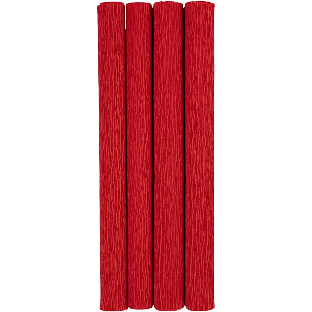 Crepe Paper 25x60cm - Red (4 Sheets)