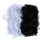 Crinkle Paper L:25-30cm W:3mm - Black &White 2x50g