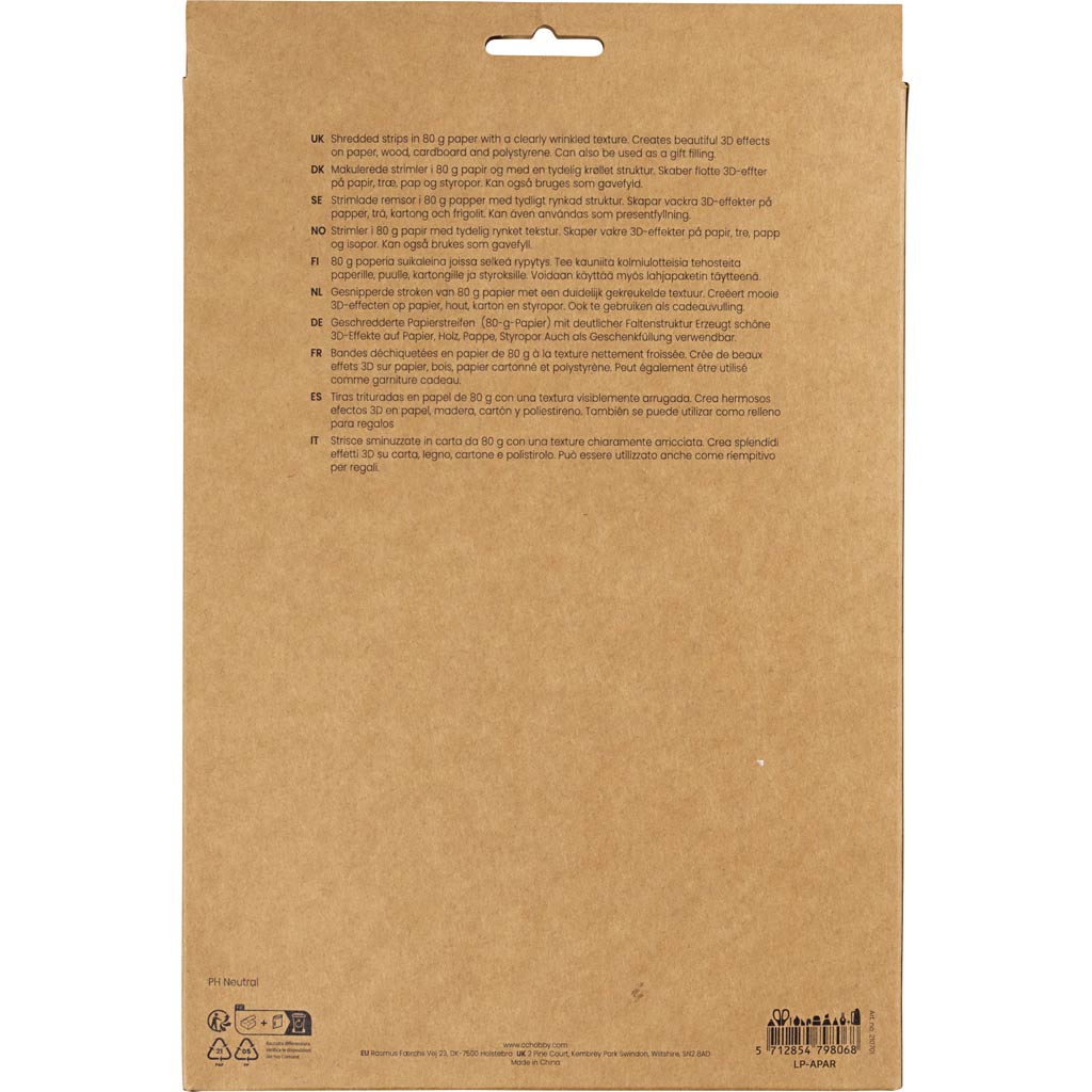 Crinkle Paper L:25-30cm W:3mm - Black &White 2x50g