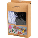 Crinkle Paper L:25-30cm W:3mm - Black &White 2x50g