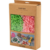Crinkle Paper L:25-30cm W:3mm - Dark Green Pink 2x50g