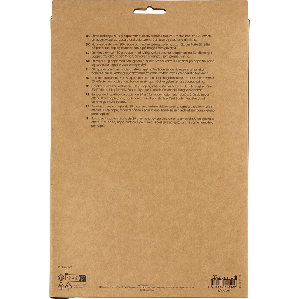 Crinkle Paper L:25-30cm W:3mm - Brown Red 2x50g
