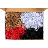Crinkle Paper 25-30cm - Black Brown Red White (4x50g)