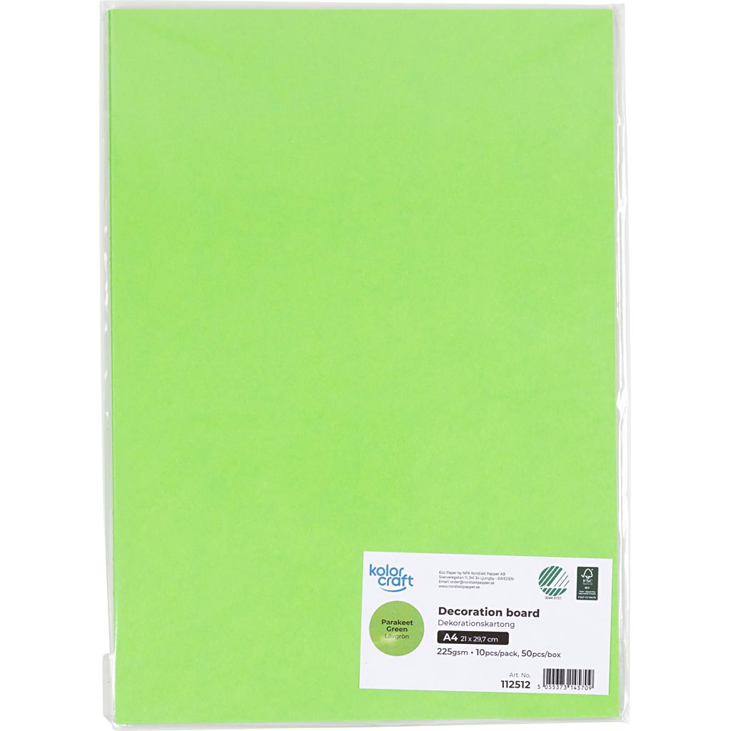 Card A4 220g Light - Green (10 Sheets)