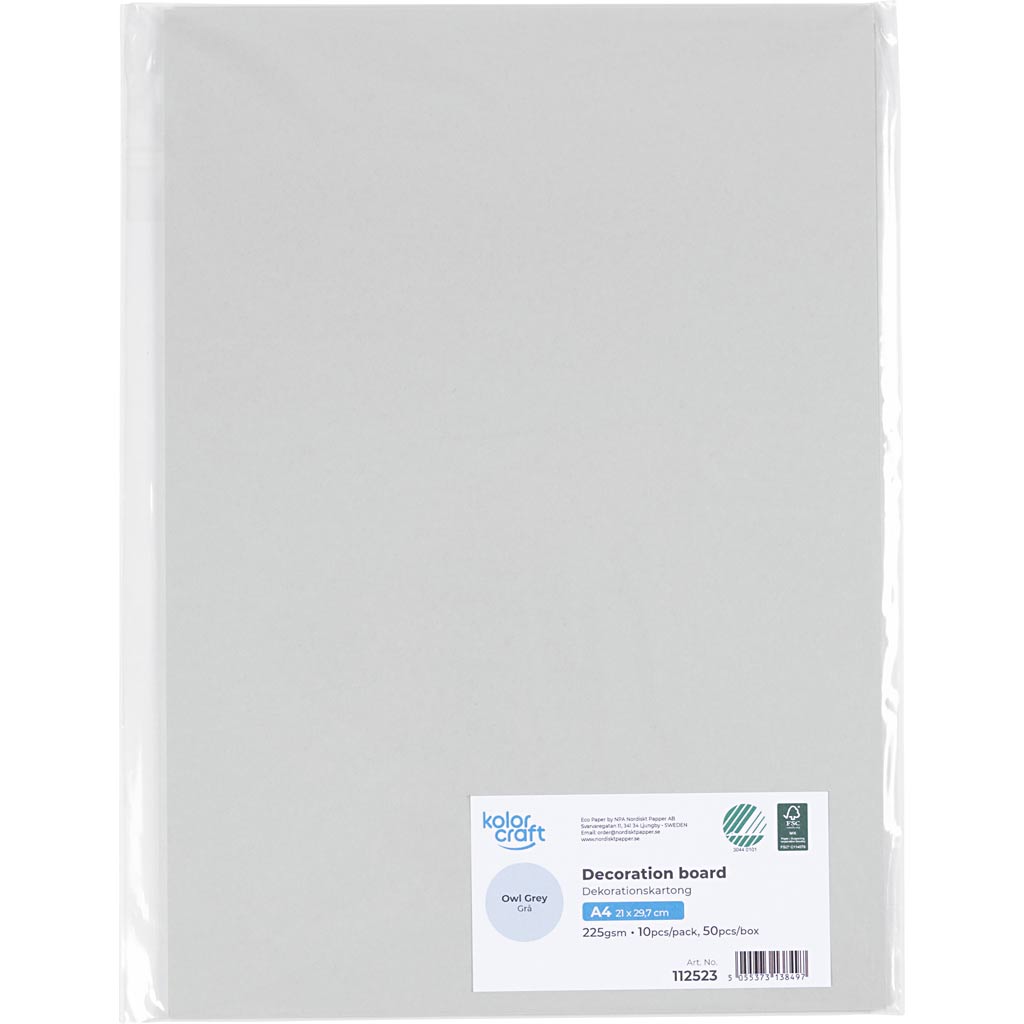 Card A4 220g - Grey (10 Sheets)