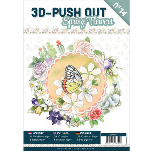 3D Pushout Book - 14 Spring Flowers