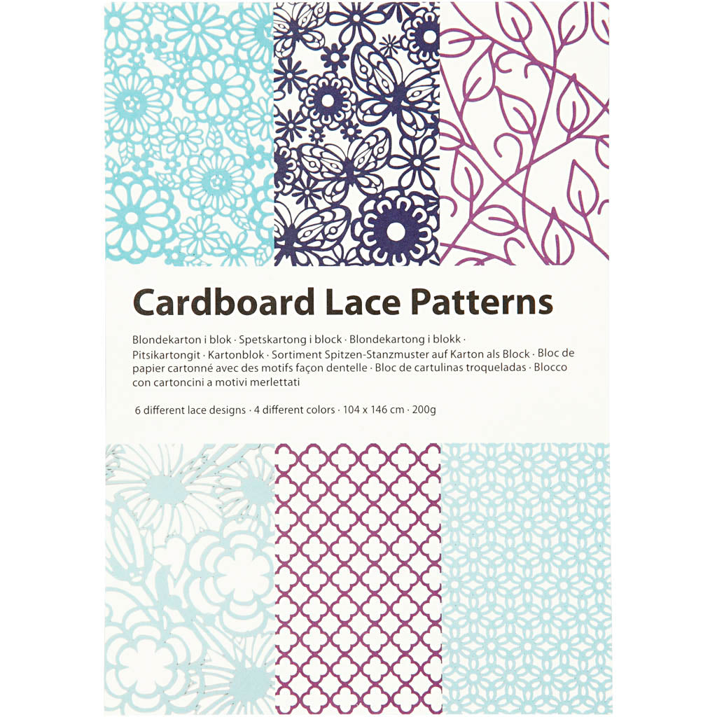 Pad with Cardboard Lace Patterns