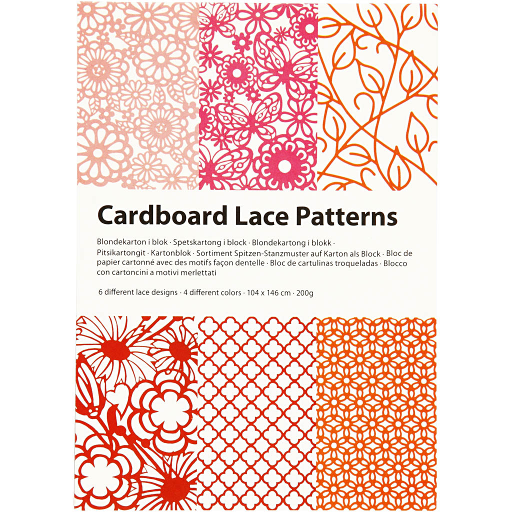 Pad with Cardboard Lace Patterns