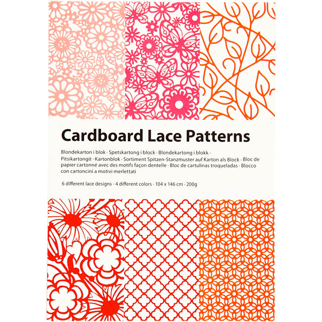 Pad with Cardboard Lace Patterns