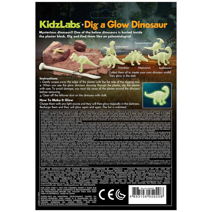 KidzLabs Dig A Glow Dinosaur Kit