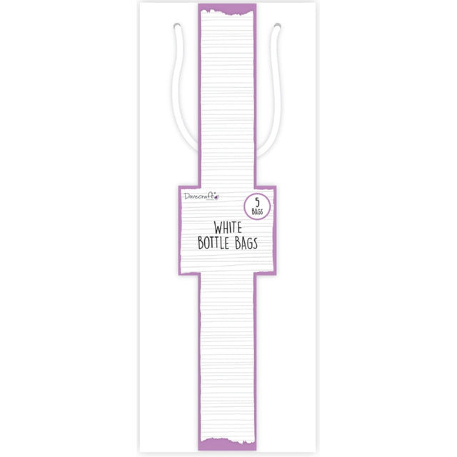 Dovecraft Essentials White Bottle Bags