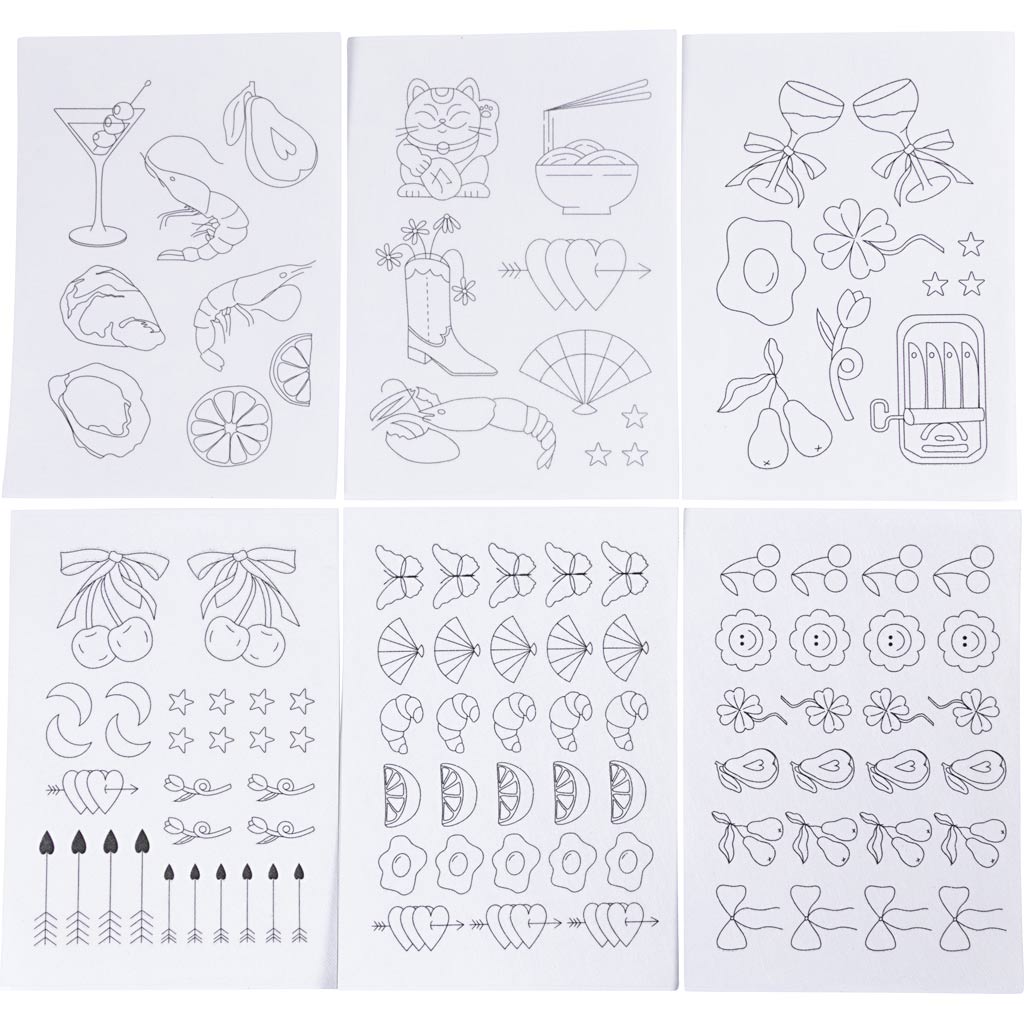 Stitch and Rinse Away Sheet - Decorative Designs A5 sheet 1485x210mm (6 Sheets)